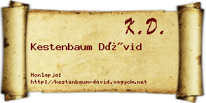 Kestenbaum Dávid névjegykártya