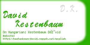 david kestenbaum business card